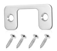 COHEALI Plaque de Gâche de Porte en Acier Inoxydable Argenté, Installation Rapide avec Vis, Design Élégant de C pour Renfort Sécurisé de Porte