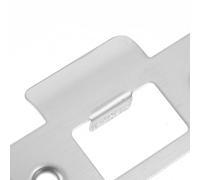 COHEALI Plaques de Gâche en Acier Inoxydable 1-5/8 Pouces Kit de Renfort pour Portes d'Entrée Cache-Verrou Résistant à L'Usure 2 Jeux Vis Accessoires pour Serrure de Porte Bois
