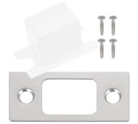 COHEALI Plaques de Recouvrement en Acier Inoxydable pour Gâche de Porte Extérieure Kit de Renfort de Porte D’Entrée Cache-Trou Vis Incluses 4 Jeux pour Réparation et Sécurité Renforcée