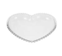 COHEALI Plateau à Bijoux Vintage en Verre, Forme de Cœur, Décoratif | Rangement et Présentation, Style Romantique, pour Chambre ou Salon, Usage Féminin, Facile à Nettoyer