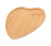 COHEALI Plateau Base Vierge en Bambou Naturel, Grand Format Cœur, Support Stable pour Loisirs Créatifs et Fabrication de Mosaïques, Accessoires de Table à Manger Réutilisables, Décoration