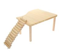 COHEALI Plateforme pour Hamster Domestique en Bois Résistant aux Morsures Échelle pour Cage, Améliore l'espace et Accessoire Ludique pour Rats et Chinchillas