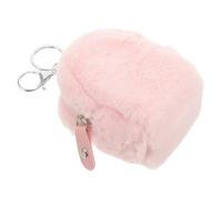 COHEALI Pochette en Peluche Mini avec Porte-clés pour Filles, Rose