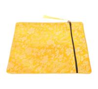 COHEALI Pochette en Tissu de Soie Jaune pour Écriture de Bureau, Protection Facile des Documents, Paquet de Rangement Élégant Style Bouddhiste Serein pour Livres et Dossiers