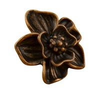 COHEALI Poignée de Meuble en Alliage de Zinc Petit Modèle 1 Trou, Finition Cuivre Ancien 6149, Bouton de Traction pour Porte D’armoire et Tiroir, Poignées Métalliques pour Commode, Usage