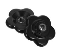 COHEALI Poignée de Vanne en Bakélite Noire, Actionneur de Vanne à Volant avec Trou Carré 8x8mm, Résistant à L'usure et Facile à Installer pour Robinet Extérieur, Lot de 2 Pièces