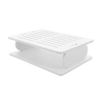 COHEALI Porte-cartes de Visite Bureau Titulaire de Carte PVC Blanc 16 Compartiments Présentoir Autonome pour Cartes de Chambre D'hôtel Bureau et Réception
