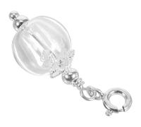 COHEALI Porte-clés Bouteille en Verre Transparent 10ml Rechargeable, Flacon Huile Essentielle Polyvalent Pendentif Argenté, pour Voyage et Présents de Mariage
