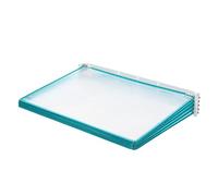 COHEALI Porte-Documents Mural en Plastique 5 Pages Format A4 Vert - Organiseur de Fichiers Suspendu pour Bureau - Présentoir Multifonction pour Dossiers, Magazines et Brochures - Trieur