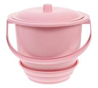 COHEALI Pot Portable Épais avec Couvercle, Seau Urinoir en Plastique Pp Rouge 1 Pièce, Pot de Chambre Pratique pour Adultes et Personnes Âgées, Accessoire Salle de Bain Sanitaire Facile