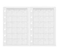 COHEALI Recharges de Papier Blanc pour Agenda A7, 2 Sets de 45 Feuilles, Surface Lisse Adaptée à L'écriture, pour Prendre des Notes en Voyage