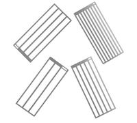 COHEALI Règle en Acier Inoxydable pour Peinture Diamant 4 Pièces Repères Quadrillés Outil de Réglage pour Strass Carrés Revêtement Nano Anti-Rayures Accessoire Portable pour Loisirs