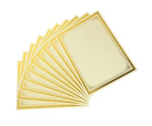 COHEALI Remise de Diplôme 10 Feuilles de Papier à Certificats Vierge Décoratif en Papier Imprimable pour Document de Certificat D’études Supérieures Couverture Pratique pour Bureau