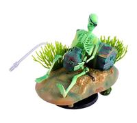 COHEALI Résine Ornement D'aquarium Décor Aquarium, Squelette Halloween | Créatif, Vert, pour Eau Douce et Salée, Sûr pour Poissons Aquatiques, Paysage Spécial