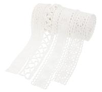 COHEALI Rubans de Dentelle Vintage Décoratifs 4 Rouleaux Blancs, Galons pour Couture DIY, Ornements pour Robe de Mariée, Scrapbooking et Accessoires Cheveux Artisanaux