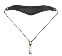 COHEALI Sangle de Cou pour Saxophone Cordon pour Saxophone en Cuir et Métal Réglable Noir Protection Sûre et Clarinette Adultes Extérieur