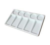 COHEALI Sennelier Palette de Couleurs Aquarelle Palette de mélange Aquarelle rectangulaire à Dessin en Porcelaine Assiette Barbecue Art Plaque Peinture Blanche Produits pour