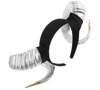 COHEALI Serrage-tête à Cornes de Monstre pour Halloween, Accessoires Réalistes en Pp et Métal, Design Unique Argenté, pour Fêtes à Thème et Déguisements