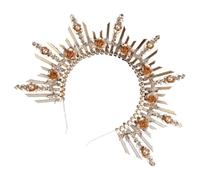 COHEALI Serrage-tête Accessoire Coiffure Décoratif Léger pour Fille Lolita Couronne de Déesse en Plastique Or pour Photographie et Concours
