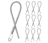 COHEALI Set de 10 Enfile-aiguilles en Acier Inoxydable Ressort Flexible Pliable, Outil de Couture Rapide pour Projets DIY et Couture en Extérieur