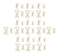 COHEALI Set de Paires de Crochets et Œillets Invisibles en Métal Or Lot de 80 Fermetures Rapides sans Couture, 4 Tailles pour Pantalons et Vêtements pour Loisirs Créatifs