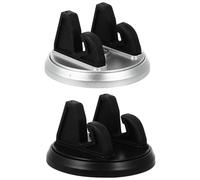 COHEALI Support de Téléphone de Voiture Rotatif 2pcs pour Tableau de Bord Compatible Tablette et Smartphone Rotation à 360°, Matériau PC et Silicone Noir et Argenté