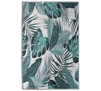 COHEALI Tapis Carré et Finition à Motif Feuille de Plantain Vert en Polyester Toucher Confortable et Présent pour Chambre de Pendaison de Crémaillère