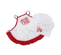 COHEALI Tenue de Chef pour Bébé 0-1 Mois Tablier Réglable en Polyester Rouge, Accessoire Photo Sûr pour Peau Sensible, pour Séance Photo ou Fête Bébé