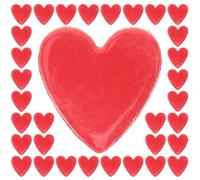 COHEALI Tesselles Mosaïque Céramique de Cœur Rouge 100 G pour Loisirs Créatifs Décoration DIY Carreaux Soi-Même pour Cadres Photo Jardin et Salle de Bain