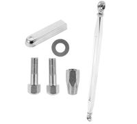 COHEALI Tringlerie de Changement de Vitesse Fluide et Réactif en Alliage D'aluminium Argenté Tige de Changement de Vitesse avec Accessoires pour Moto
