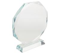 COHEALI Trophée de Cristal Octogonal 140mm en Verre, Cadre Soi-même pour Bureau, Design Élégant pour Reconnaissance et Souvenir Personnalisé