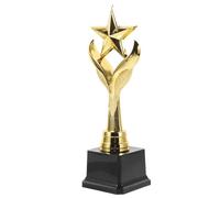 COHEALI Trophée Garçon et Filles en Abs Or Léger Socle, Surface Lisse sans Bavure, Modèle Étoile Unique pour Fête de Jeu et Compétition