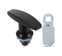 COHEALI Verrou à Poignée en T sans Clé pour Porte D’armoire, Serrure à Came en Alliage de Zinc, Finition Noire, Serrure Robuste pour Panneau Électrique et Coffre de Camping-car,