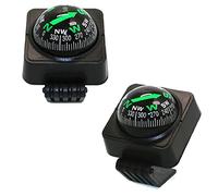Cohentbliss Boussole de Haute Précision pour Voiture Bateau Mini Numérique Portable Universelle Autocollante Véhicule Boule Guide Direction 2 PCS