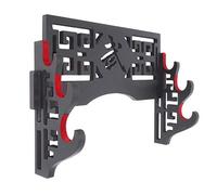 Cohki Red Velvet Protect Sword Support Mural avec Support à épée pour présentoir avec Bandes en Feutre pour Katana Wakizashi Bushido 3 Tier Bushido