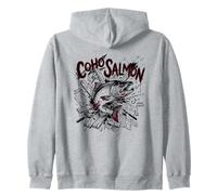 COHO Salmon Pacific Predator Pêcheur Urbain Sweat à Capuche
