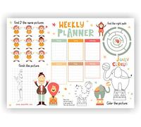 COI The Circus Collection Planner/Unique Plein d'activités et de listes de choses à faire Bloc-notes hebdomadaire pour tous vos travaux à la maison, le travail, la planification des enfants