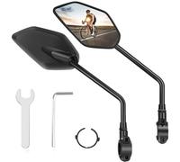 COICER Rétroviseur de Vélo, pour Vélo Électrique Trottinette, 2pcs | HD Vision, Rotatif à 360° et Pliable, Surface Miroir Extra Large, Verre Véritable Résistant aux Chocs,pour Accessoire de Vélo