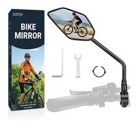 COICER Rétroviseur de Vélo, pour Vélo Électrique Trottinette, Gauche | HD Vision, Rotatif à 360° et Pliable, Surface Miroir Extra Large, Verre Véritable Résistant aux Chocs,pour Accessoire de Vélo