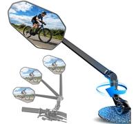 COICER Rétroviseur pour Vélo Électrique, Miroir Gauche pour Vélo Électrique | Pliable et Pivotable à 360°Surface Miroir Extra Large, Verre Véritable Résistant aux Chocs, Accessoire de Vélo Électrique