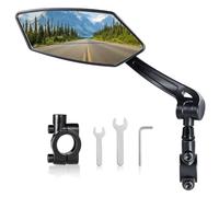 Coicer Rétroviseur Vélo Gauche,Rétroviseur Pour Vélo Électrique Trottinette | Orientable à 360°, Avec Vision HD Verre Véritable, Rétroviseur Compact de Guidon pour Trottinette,Accessoire de Vélo