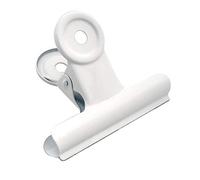 Coideal Pince à Dessin Bulldog Grosse - 63mm 12 Pièces Pince à Papier Blanches en Métal, Trombones de Bouledogue Grand pour Domicile Projet Photo Bureau Fichier (Blanc)