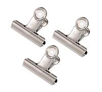 Coideal Pinces a Dessin Bulldog 51mm - 20 Pièces Pince à Charnière en Métal Grand, Pinces Papier Metal Argent pour Photo, Fournitures de Bureau, Domicile (Argenté)