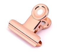 Coideal Pinces à lettres en métal rose doré, lot de 20 - 5,1 cm - Pince à papier pour bureau, sacs alimentaires, photos, art et travaux manuels (50 mm)