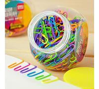 Coideal Trombone Couleur en Métal, Lot de 200 Trombones Multicolores avec Boîte pour Bureau, Fichiers, Papiers（28mm）