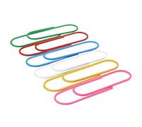 Coideal Trombones Géant de Couleur 100mm, 30 Pièces Super Grand Clips Papier Bureau avec Revêtement, Giant Paperclip Multicolores pour École Fichiers, Gros Dossier