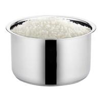 Coideur de riz en acier inoxydable Pot intérieur 3L Cuisine de riz Pot de riz avec un fond épaissi ＆ Scale Riz Cooker Pot Remplacement de la cuiseuse à pression électrique