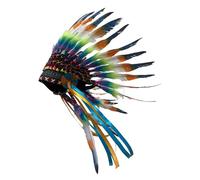 Coiffe à plumes unique de style indien pour les événements culturels pour les personnalités à la mode et les participants à des événements