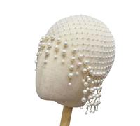 Coiffe À Pompons En Perles Faites À La Main Accessoire De Cheveux Élégant Pour Femmes Chapeau Pour Fêtes Et Mariages Occasions Festives