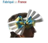 Coiffe Antillaise - Accessoire de déguisement - Feutre et madras - Blanc